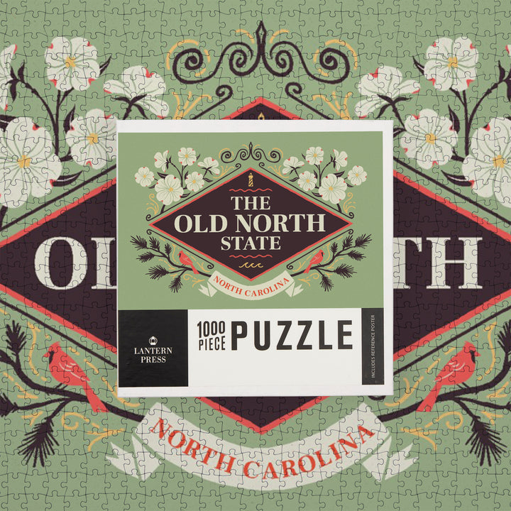 North Carolina, State Motto Crest, State Series, Jigsaw Puzzle Puzzle Lantern Press 