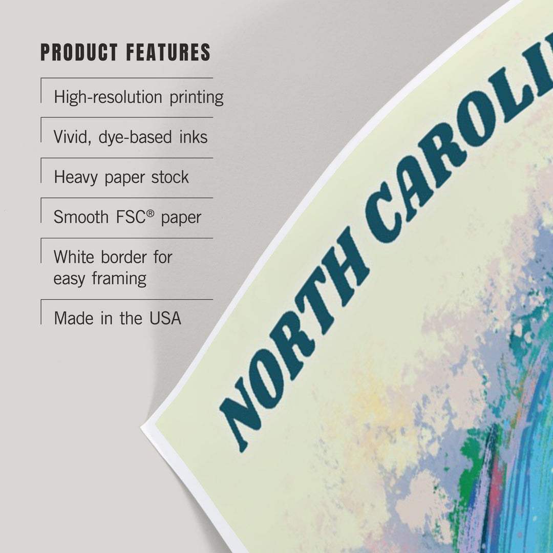 North Carolina, Vitamin Sea, Coastal Series, Surfer Girl, Art & Giclee Prints Art Lantern Press 
