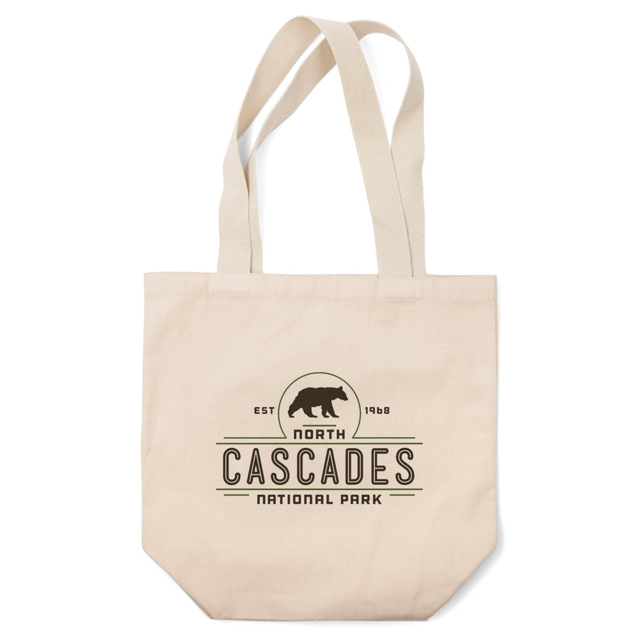 North Cascades National Park, Washington, Bear, Contour, Vector, Lantern Press Artwork, Tote Bag Totes Lantern Press 