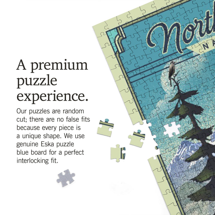 North Cascades National Park, Washington, Lithograph National Park Series, Jigsaw Puzzle Puzzle Lantern Press 