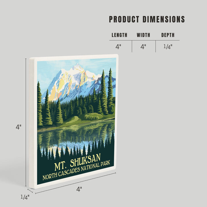 North Cascades National Park, Washington, Mount Shuksan, Coasters Coasters Lantern Press 