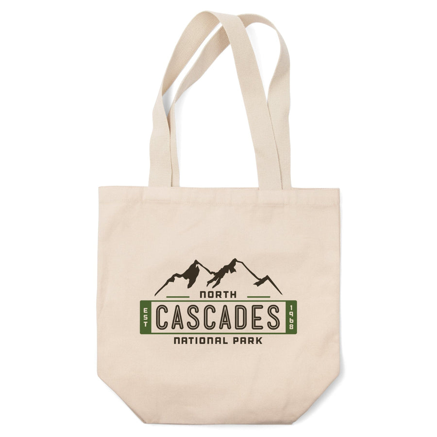 North Cascades National Park, Washington, Mountain, Contour, Vector, Tote Bag Totes Lantern Press 