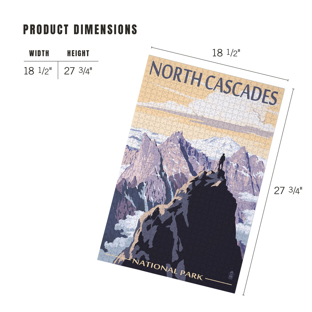 North Cascades National Park, Washington, Mountain Peaks, Jigsaw Puzzle Puzzle Lantern Press 