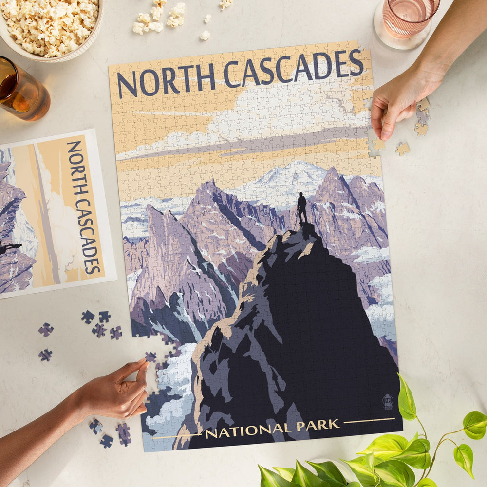 North Cascades National Park, Washington, Mountain Peaks, Jigsaw Puzzle Puzzle Lantern Press 