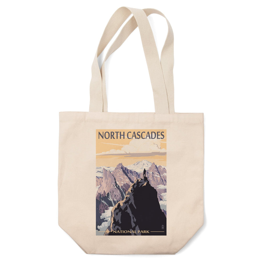 North Cascades National Park, Washington, Mountain Peaks, Lantern Press Artwork, Tote Bag Totes Lantern Press 
