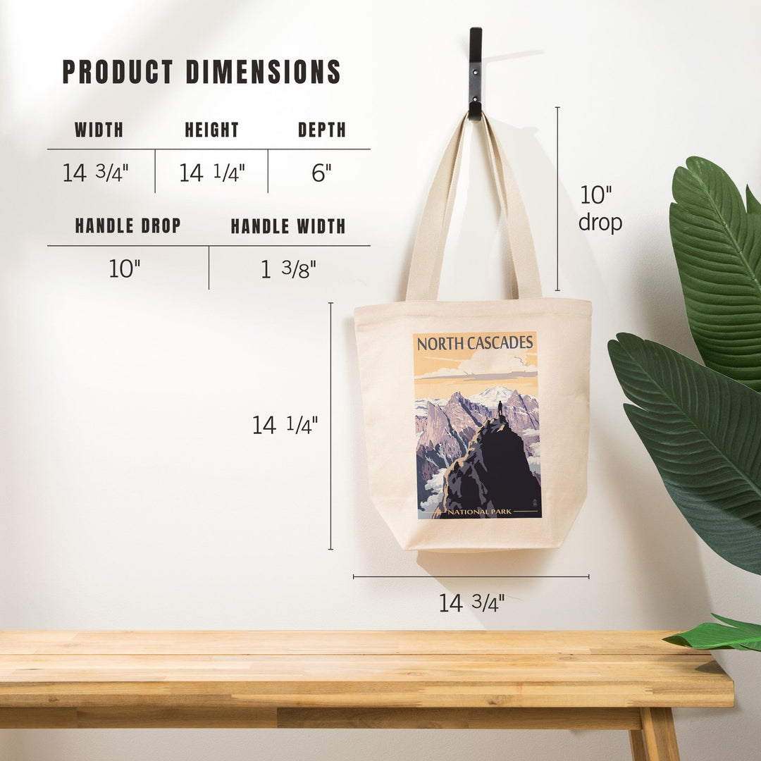 North Cascades National Park, Washington, Mountain Peaks, Tote Bag Totes Lantern Press 