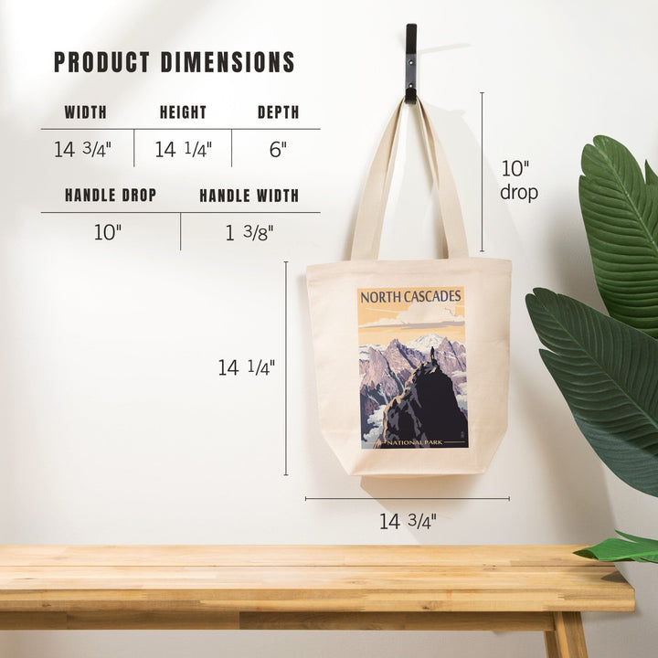 North Cascades National Park, Washington, Mountain Peaks, Tote Bag Totes Lantern Press 