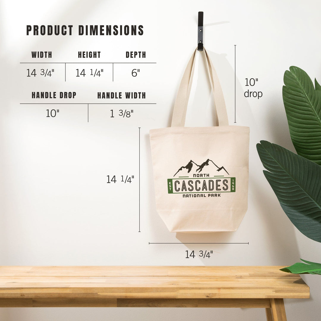 North Cascades National Park, Washington, Mountain, , Vector, Tote Bag Totes Lantern Press 