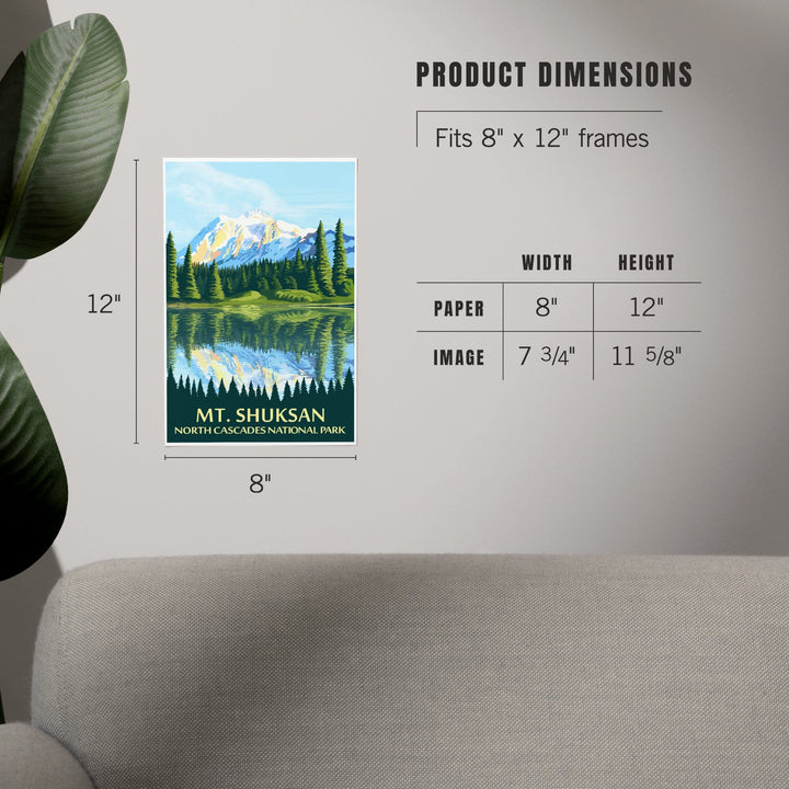 North Cascades National Park, Washington, Mt Shuksan, Art & Giclee Prints Art Lantern Press 