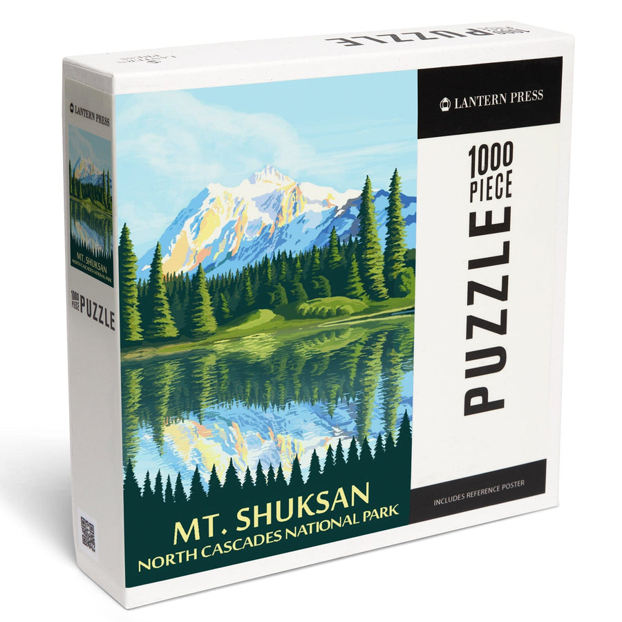 North Cascades National Park, Washington, Mt Shuksan, Jigsaw Puzzle Puzzle Lantern Press 
