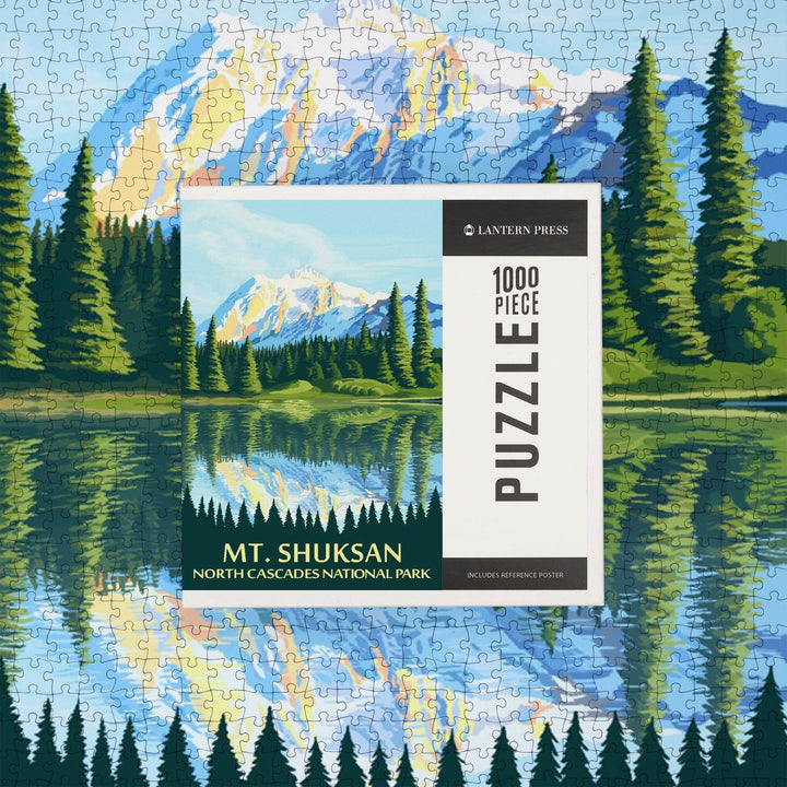 North Cascades National Park, Washington, Mt Shuksan, Jigsaw Puzzle Puzzle Lantern Press 