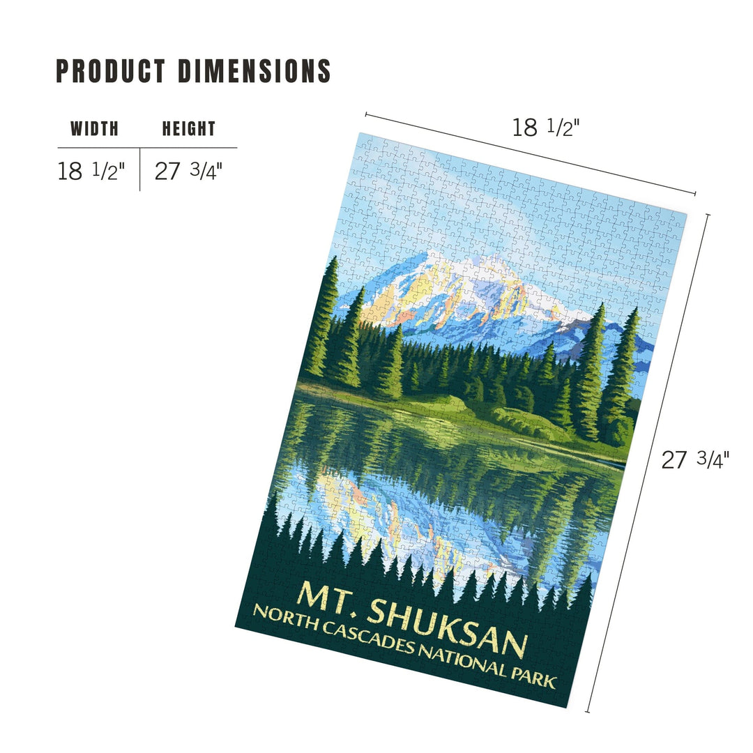 North Cascades National Park, Washington, Mt Shuksan, Jigsaw Puzzle Puzzle Lantern Press 
