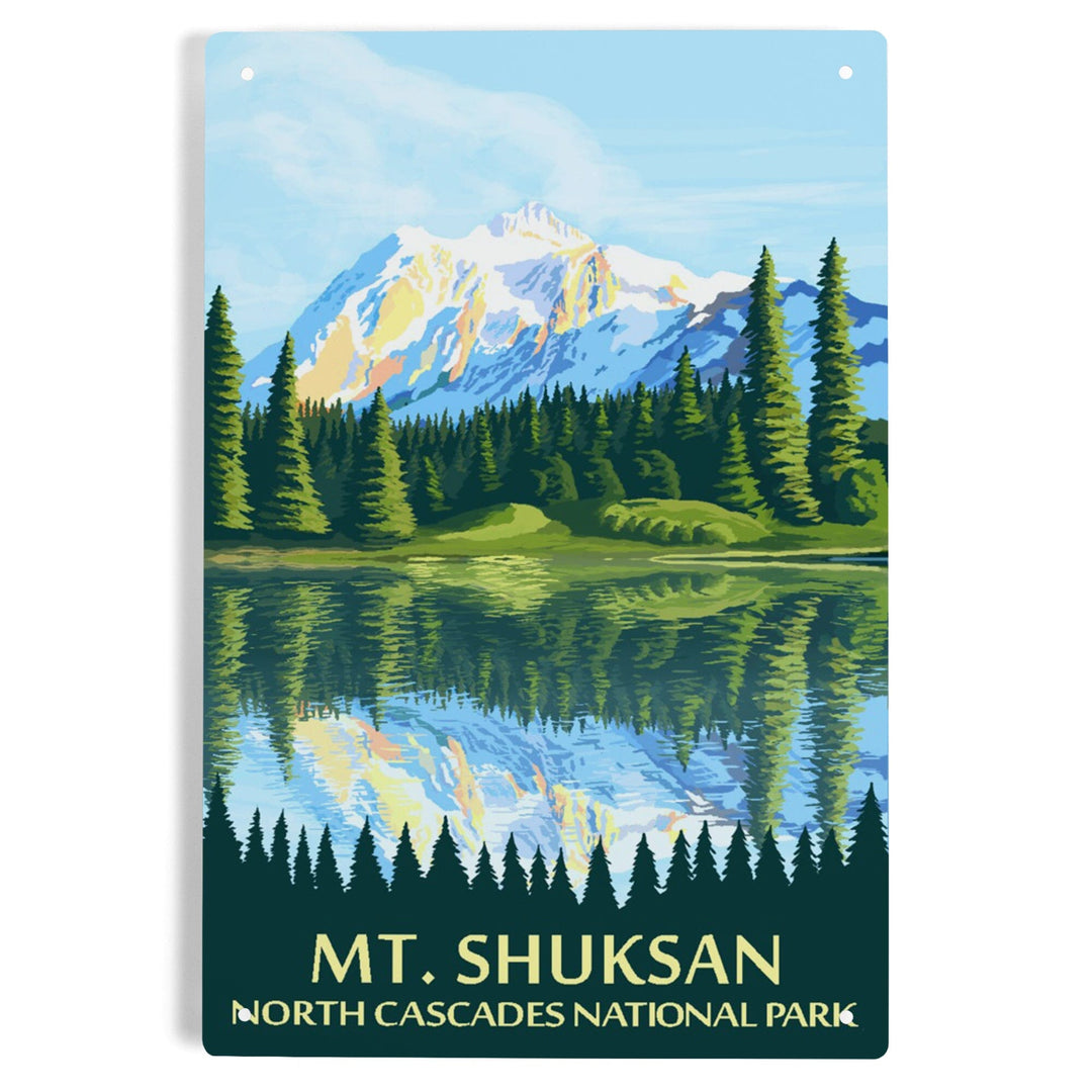 North Cascades National Park, Washington, Mt Shuksan, Metal Signs Metal Lantern Press 