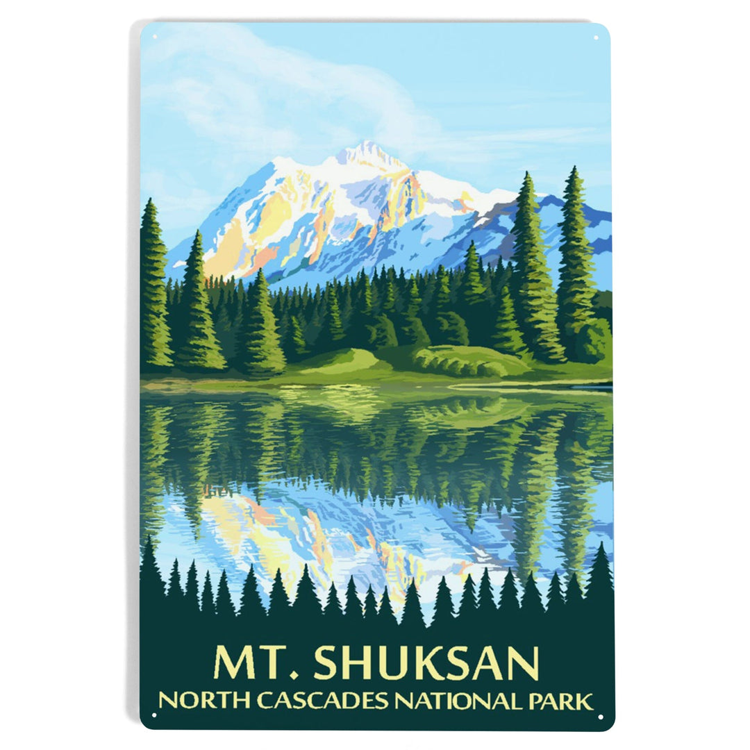 North Cascades National Park, Washington, Mt Shuksan, Metal Signs Metal Lantern Press 