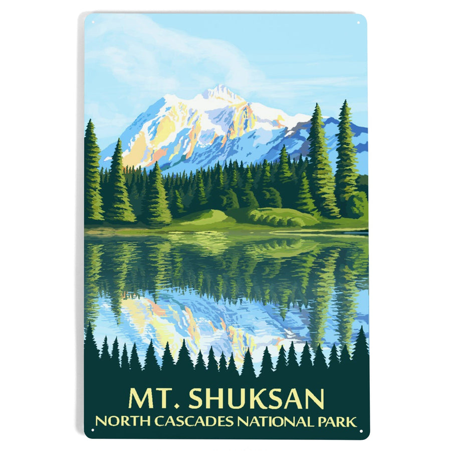 North Cascades National Park, Washington, Mt Shuksan, Metal Signs Metal Lantern Press 