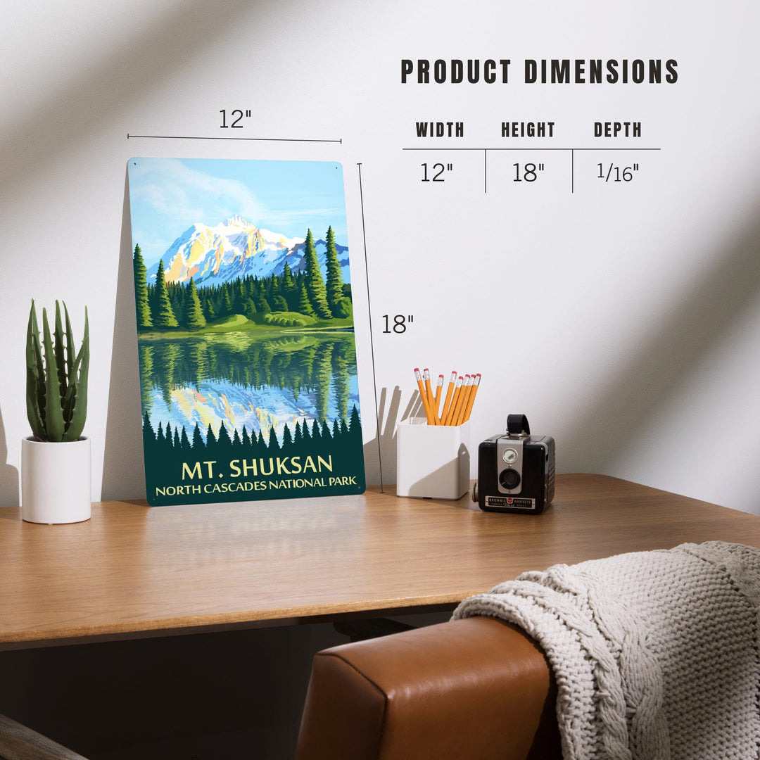 North Cascades National Park, Washington, Mt Shuksan, Metal Signs Metal Lantern Press 