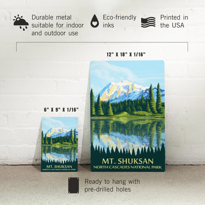 North Cascades National Park, Washington, Mt Shuksan, Metal Signs Metal Lantern Press 