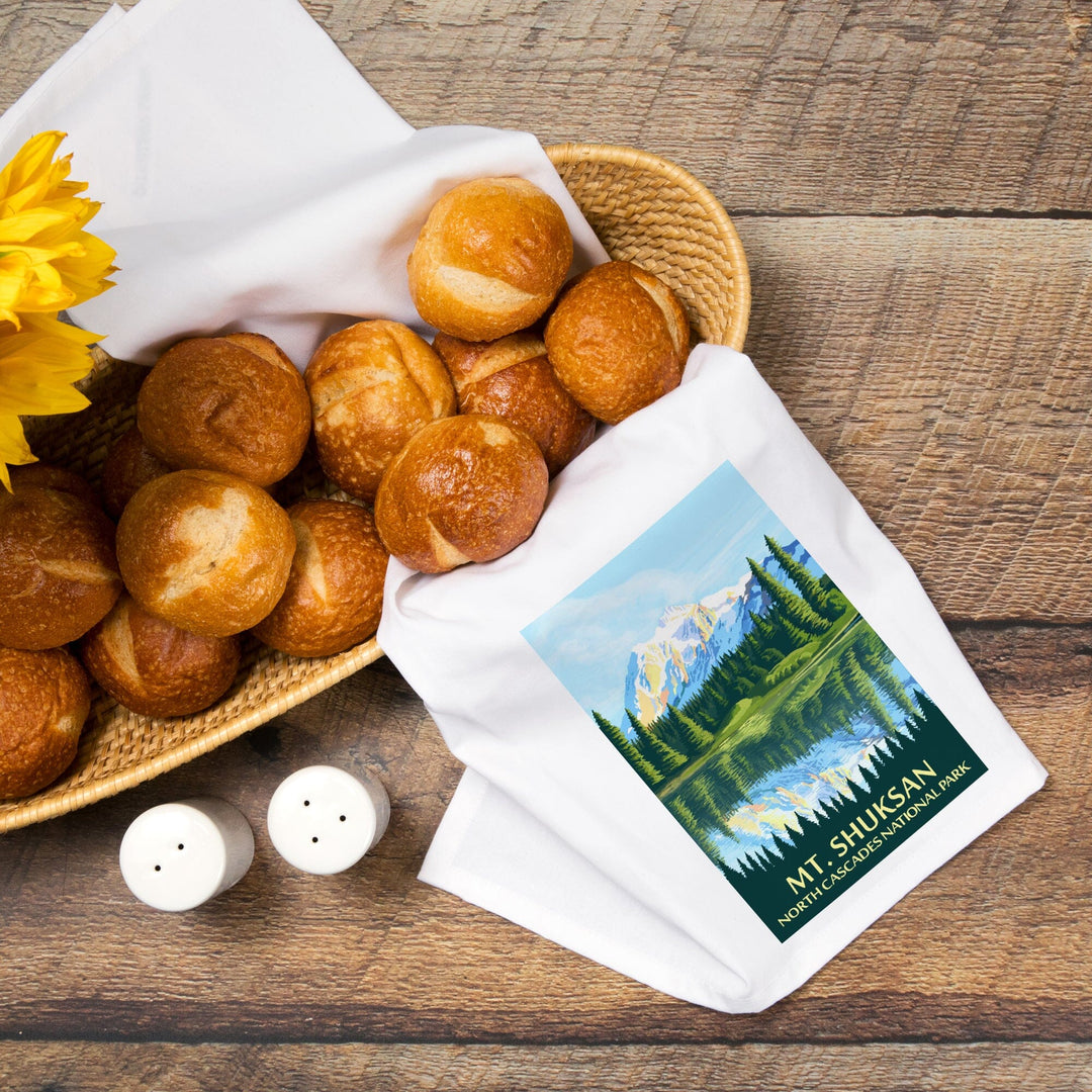 North Cascades National Park, Washington, Mt Shuksan, Organic Cotton Kitchen Tea Towels Kitchen Lantern Press 