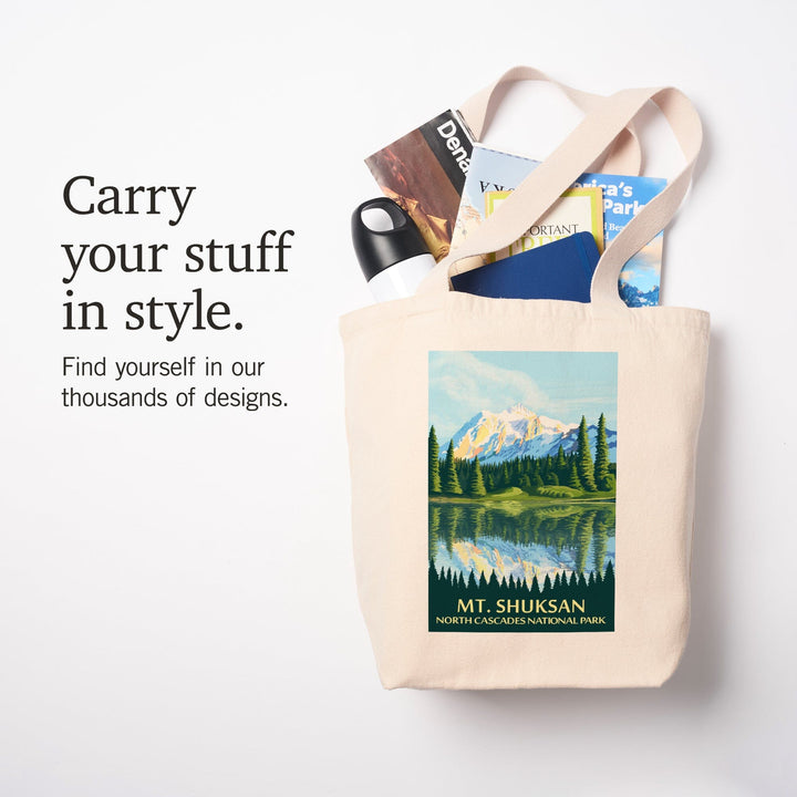 North Cascades National Park, Washington, Mt Shuksan, Tote Bag Totes Lantern Press 