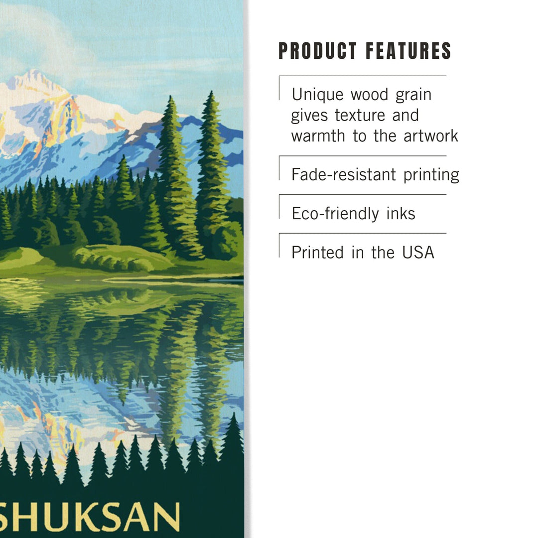 North Cascades National Park, Washington, Mt Shuksan, Wood Signs and Postcards Wood Lantern Press 