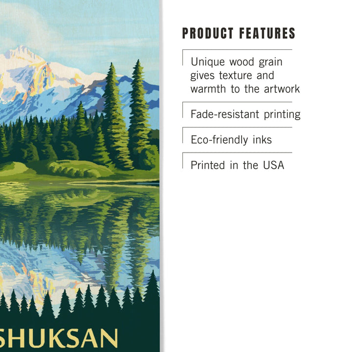 North Cascades National Park, Washington, Mt Shuksan, Wood Signs and Postcards Wood Lantern Press 