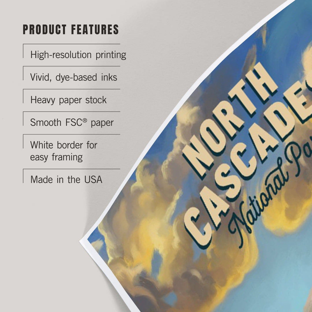 North Cascades National Park, Washington, Oil Painting National Park Series, Art & Giclee Prints Art Lantern Press 