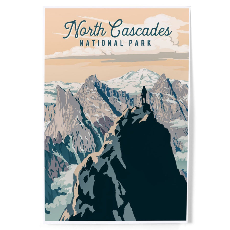 North Cascades National Park, Washington, Painterly National Park Series, Art & Giclee Prints Art Lantern Press 