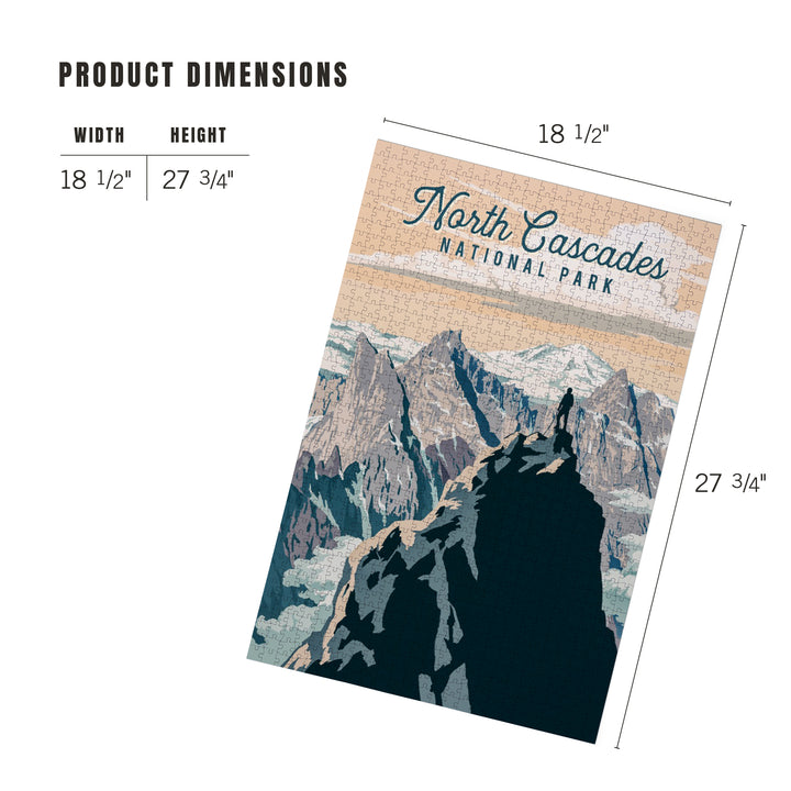 North Cascades National Park, Washington, Painterly National Park Series, Jigsaw Puzzle Puzzle Lantern Press 