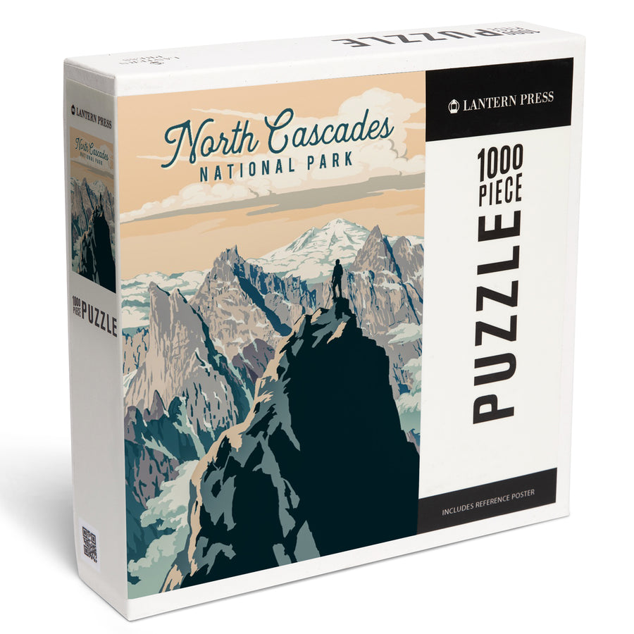 North Cascades National Park, Washington, Painterly National Park Series, Jigsaw Puzzle Puzzle Lantern Press 