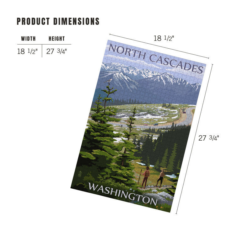 North Cascades, Washington, Trail Scene, Jigsaw Puzzle Puzzle Lantern Press 