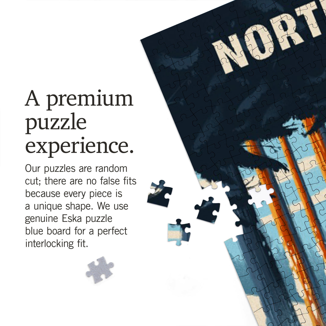 North Dakota, Better on Foot, Snowshoeing, Jigsaw Puzzle Puzzle Lantern Press 