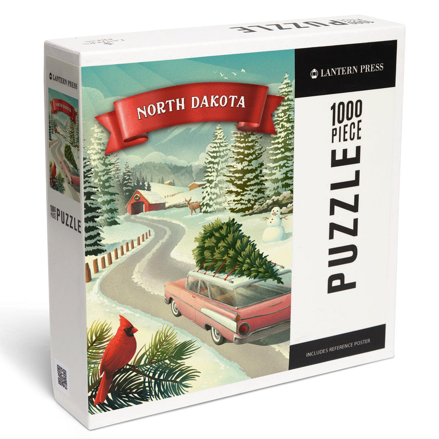 North Dakota, Holiday Tradition, Jigsaw Puzzle Puzzle Lantern Press 