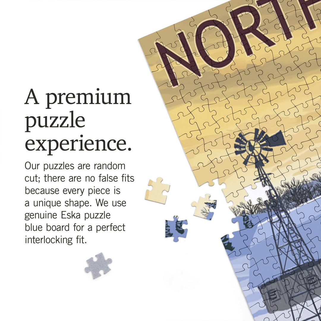 North Dakota, Pheasants, Jigsaw Puzzle Puzzle Lantern Press 