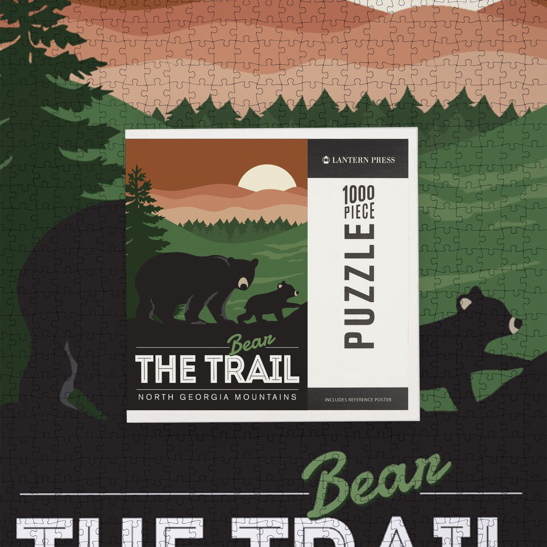 North Georgia Mountains, Bear the Trail (Bear Family), Jigsaw Puzzle Puzzle Lantern Press 