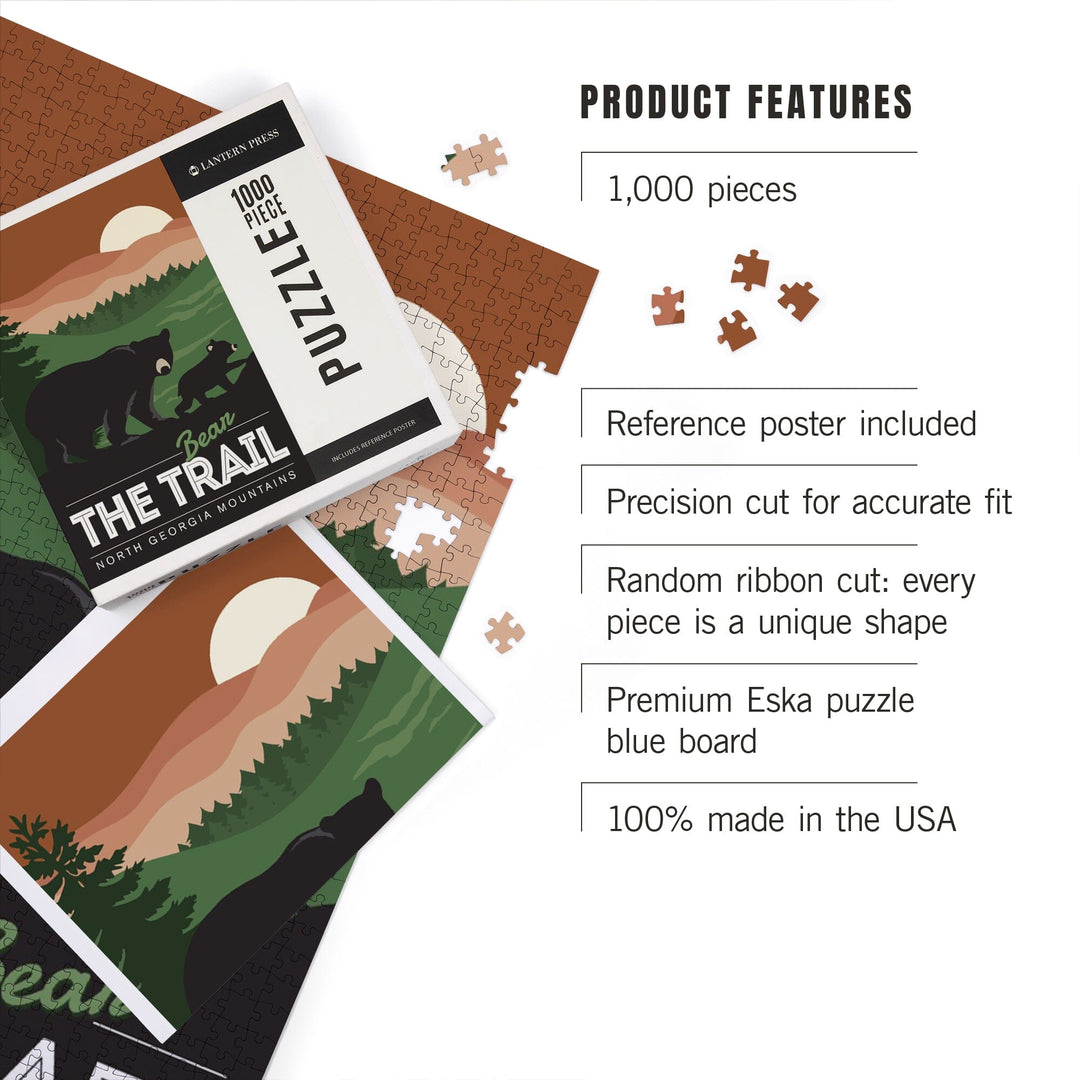 North Georgia Mountains, Bear the Trail (Bear Family), Jigsaw Puzzle Puzzle Lantern Press 