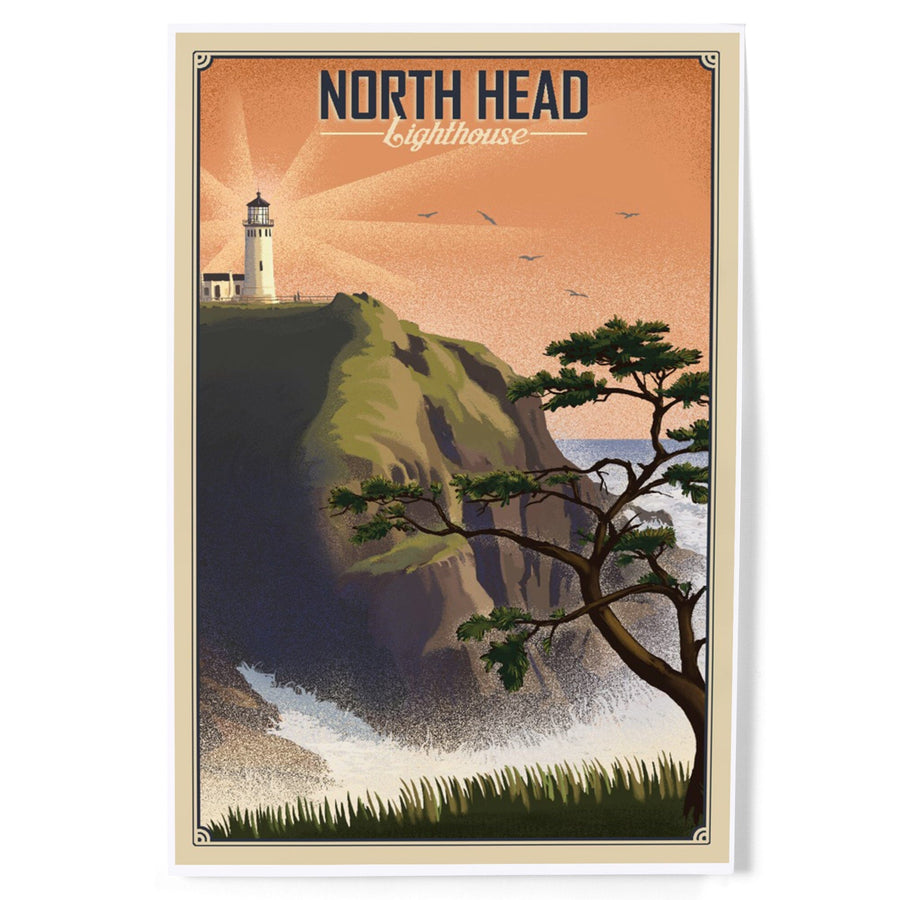 North Head Lighthouse, Lithograph, Art & Giclee Prints Art Lantern Press 