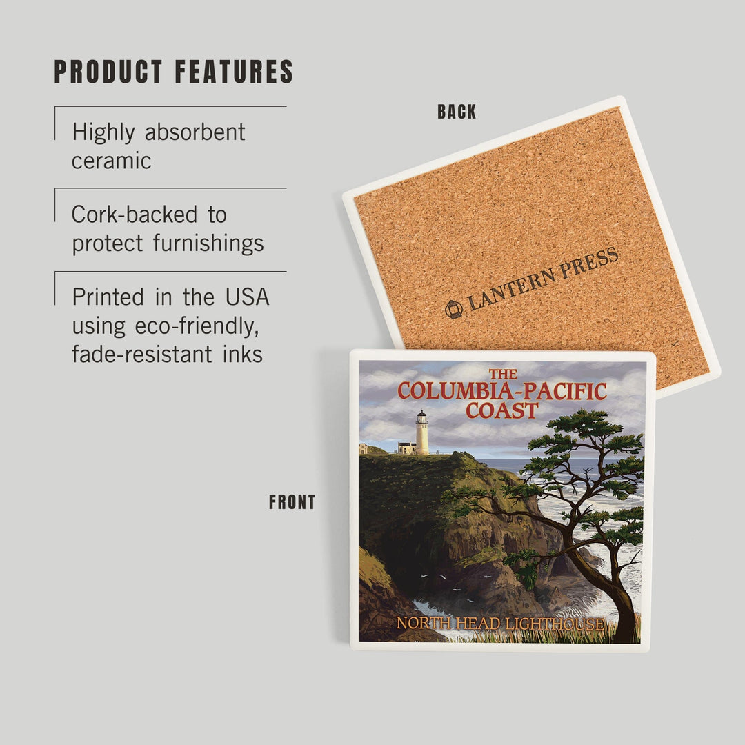 North Head Lighthouse, The Columbia-Pacific Coast, Coasters Coasters Lantern Press 