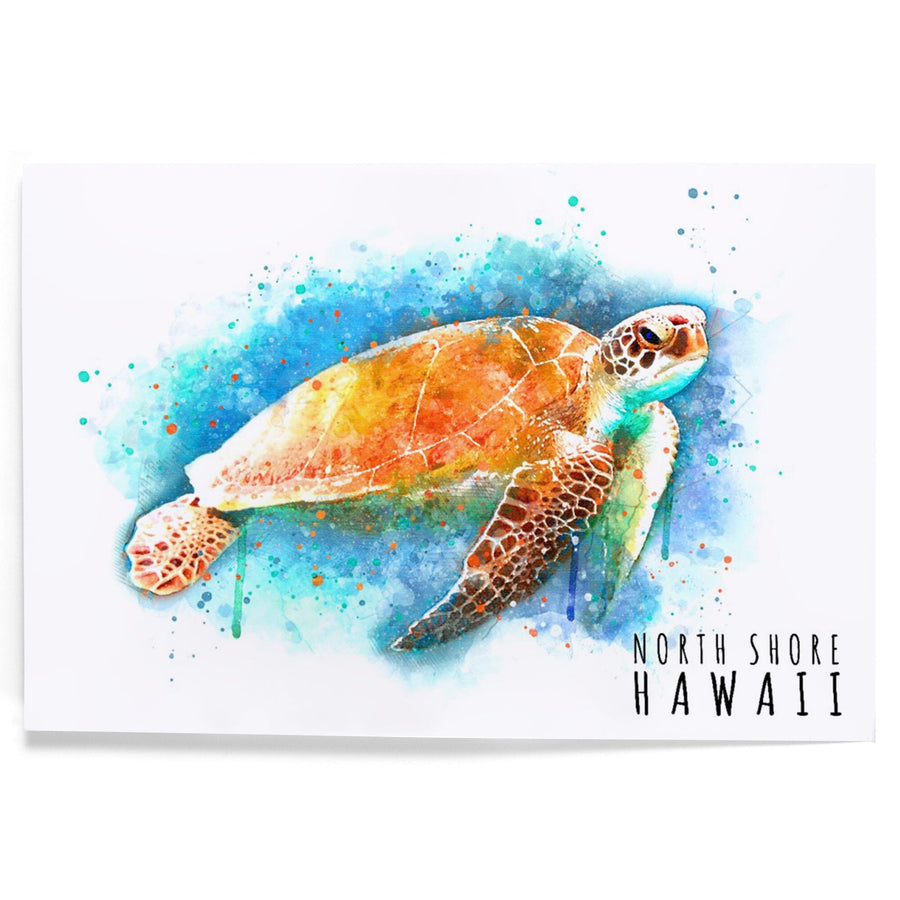 North Shore, Hawaii, Sea Turtle, Watercolor, Art & Giclee Prints Art Lantern Press 