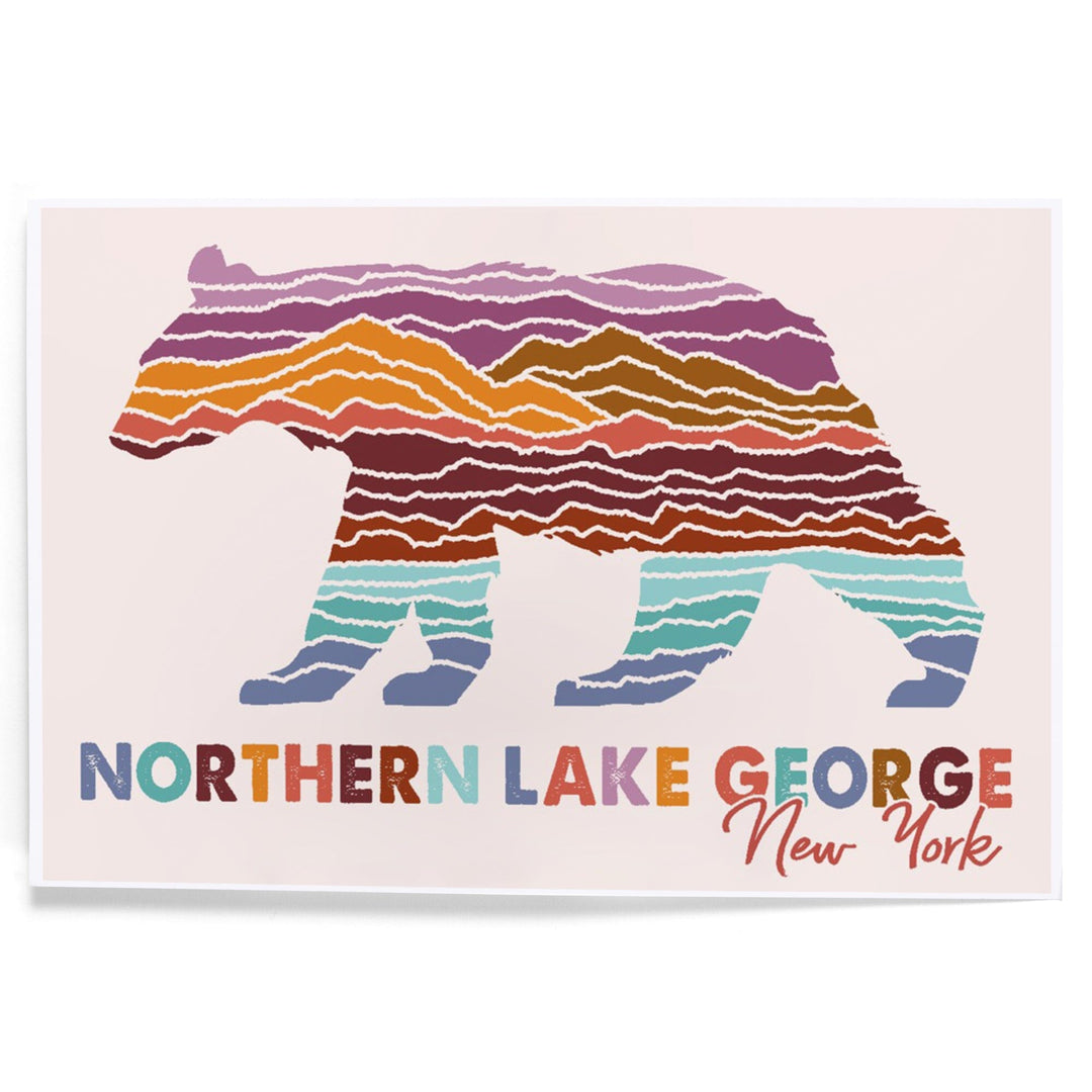 Northern Lake George, New York, Bear, Wander More Collection, Art & Giclee Prints Art Lantern Press 