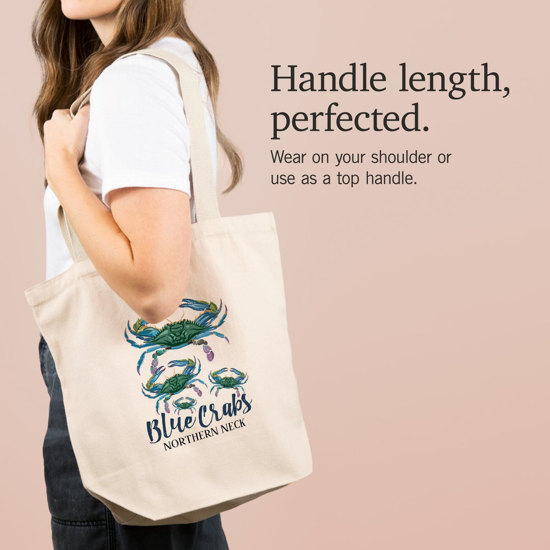 Northern Neck, Virginia, Blue Crabs, Pattern,, Tote Bag Totes Lantern Press 