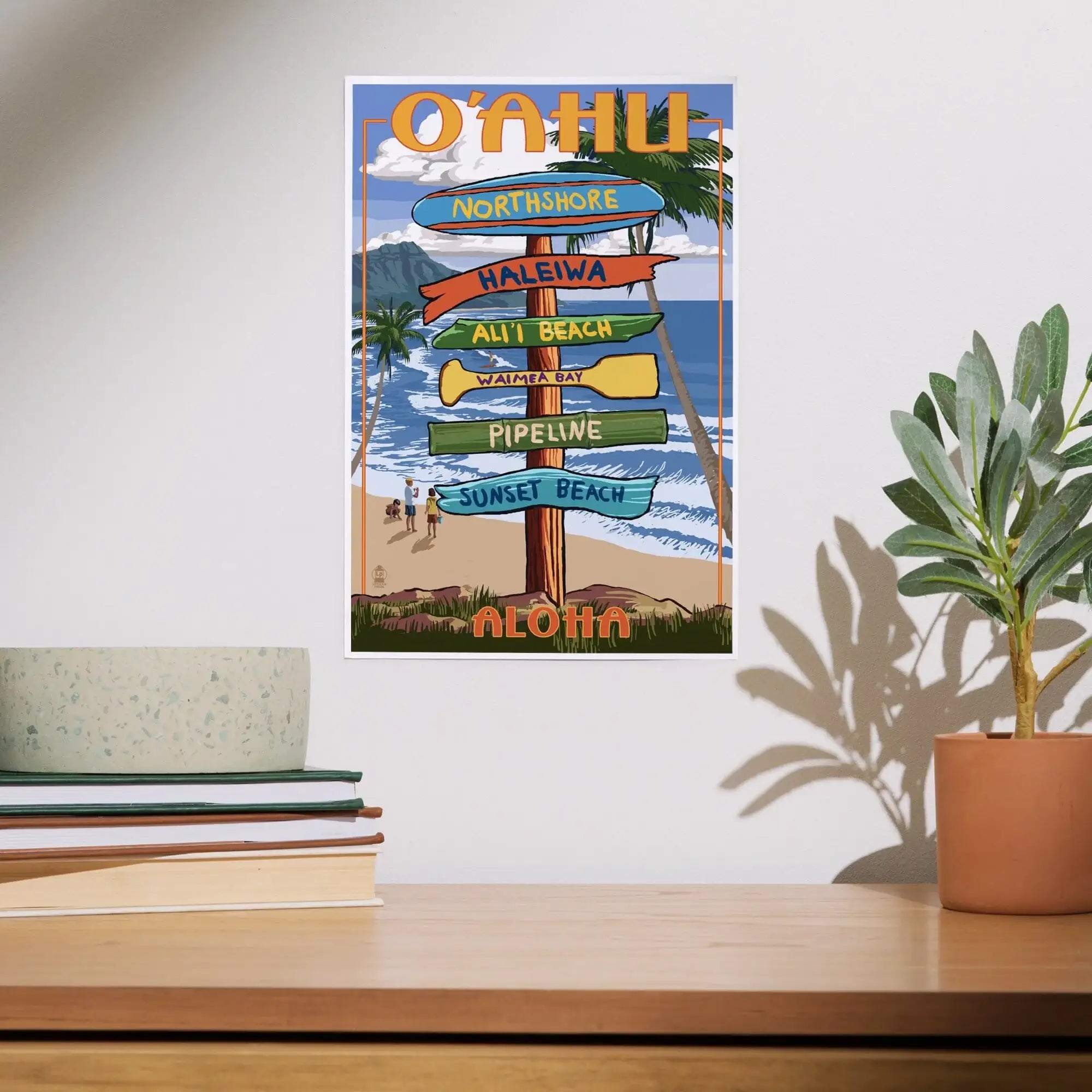 Northshore, Oahu, Hawaii, Destinations Sign art prints, metal