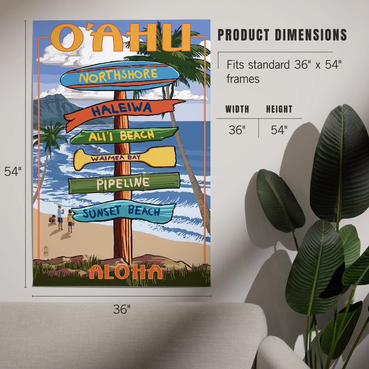 Northshore, Oahu, Hawaii, Destinations Sign, Art & Giclee Prints Art Lantern Press 