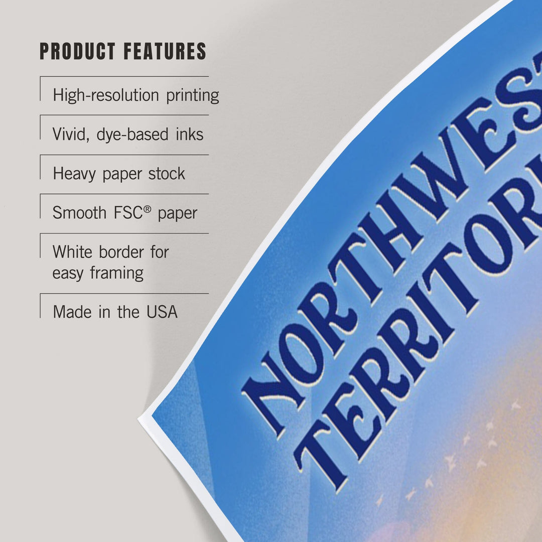 Northwest Territories, Lithograph, Bear Family in Field, Art & Giclee Prints Art Lantern Press 