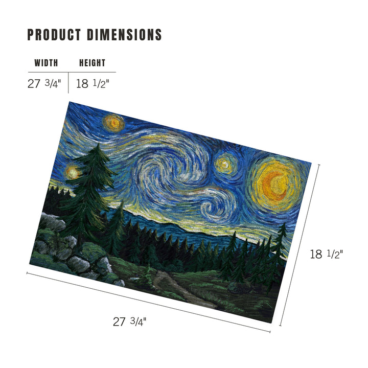 Northwest, Van Gogh Starry Night, Jigsaw Puzzle Puzzle Lantern Press 
