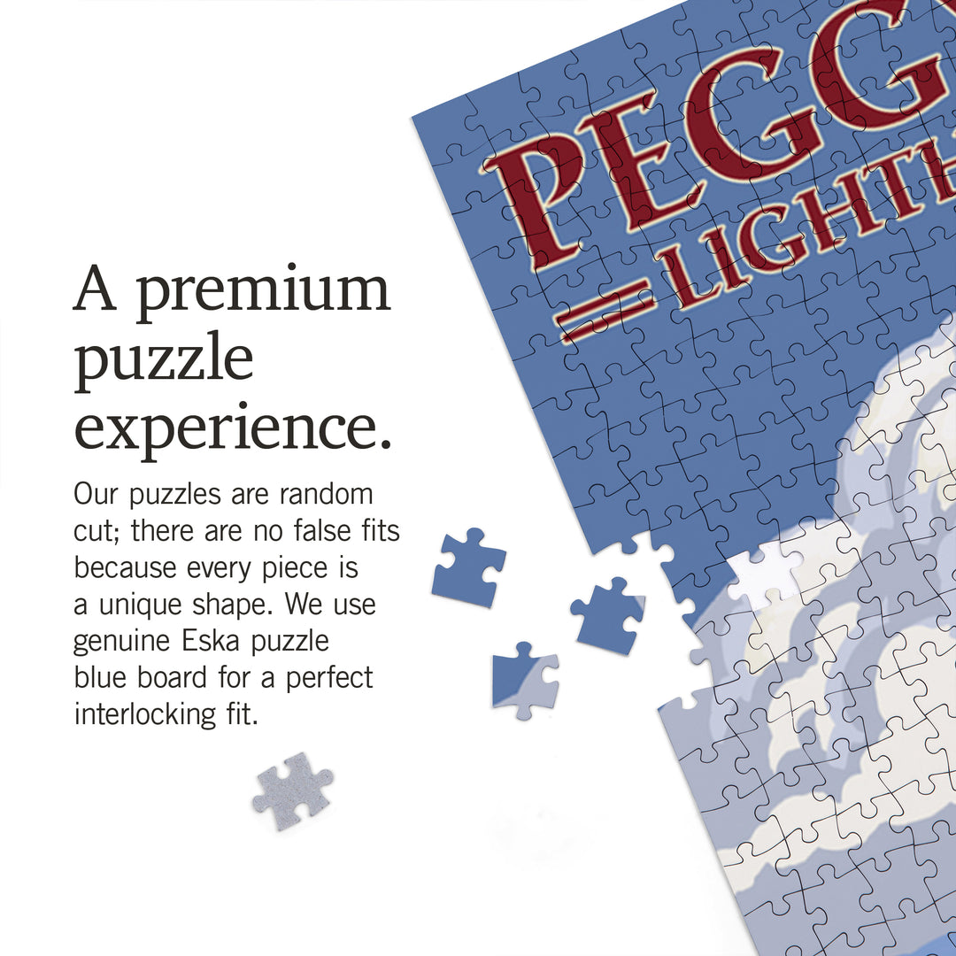 Nova Scotia, Peggy's Cove Lighthouse, Jigsaw Puzzle Puzzle Lantern Press 