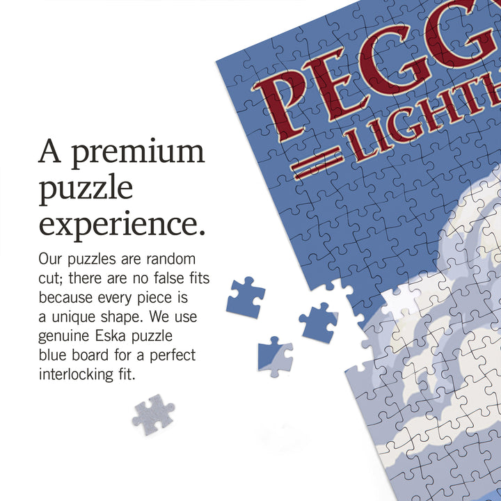 Nova Scotia, Peggy's Cove Lighthouse, Jigsaw Puzzle Puzzle Lantern Press 