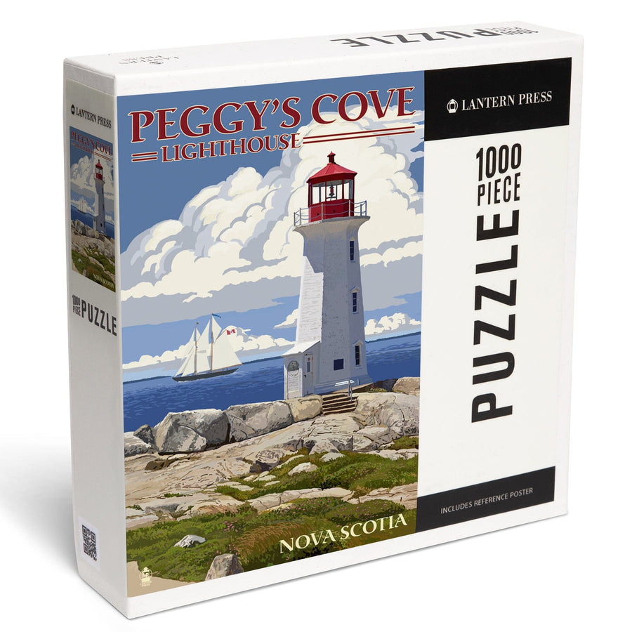 Nova Scotia, Peggy's Cove Lighthouse, Jigsaw Puzzle Puzzle Lantern Press 