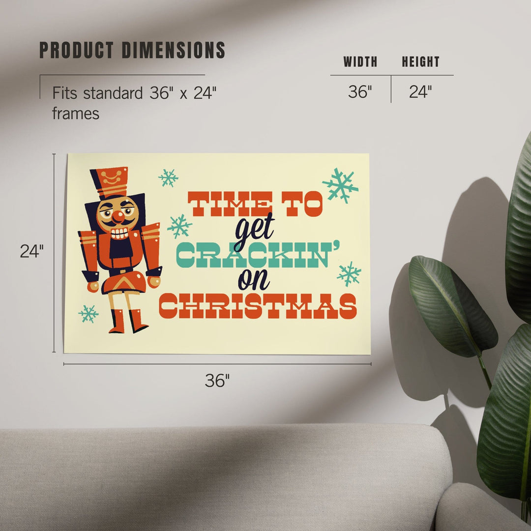 Nutcracker, Retro Christmas, Art & Giclee Prints Art Lantern Press 