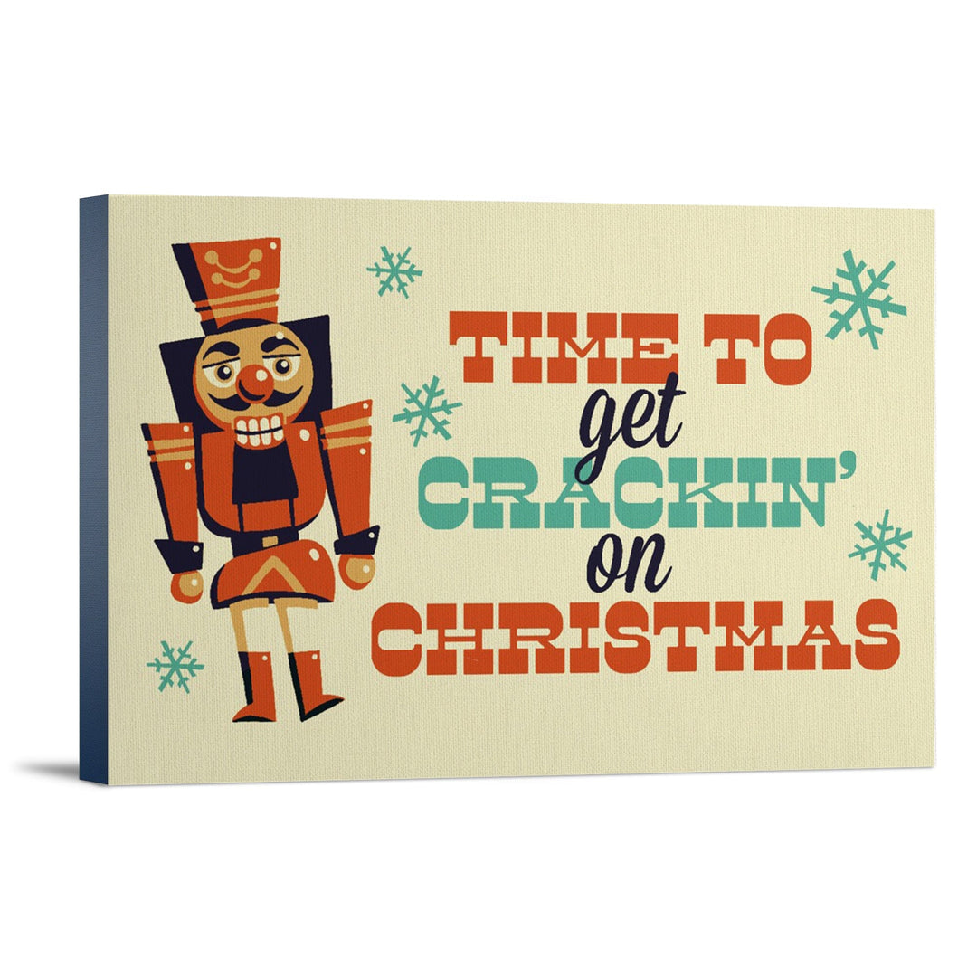 Nutcracker, Retro Christmas, Lantern Press Artwork, Stretched Canvas Canvas Lantern Press 