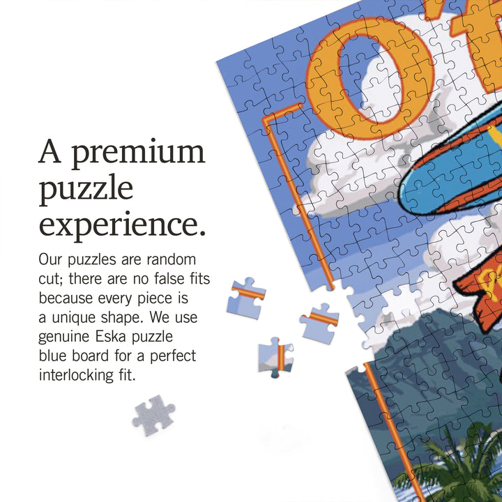 Oahu, Hawaii, Signpost, Jigsaw Puzzle Puzzle Lantern Press 